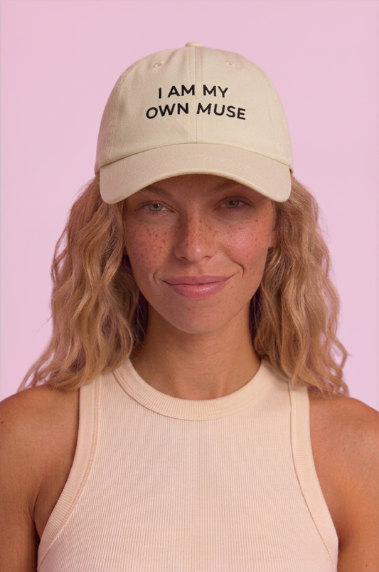 Muse Embroidered Cap - Taupe
