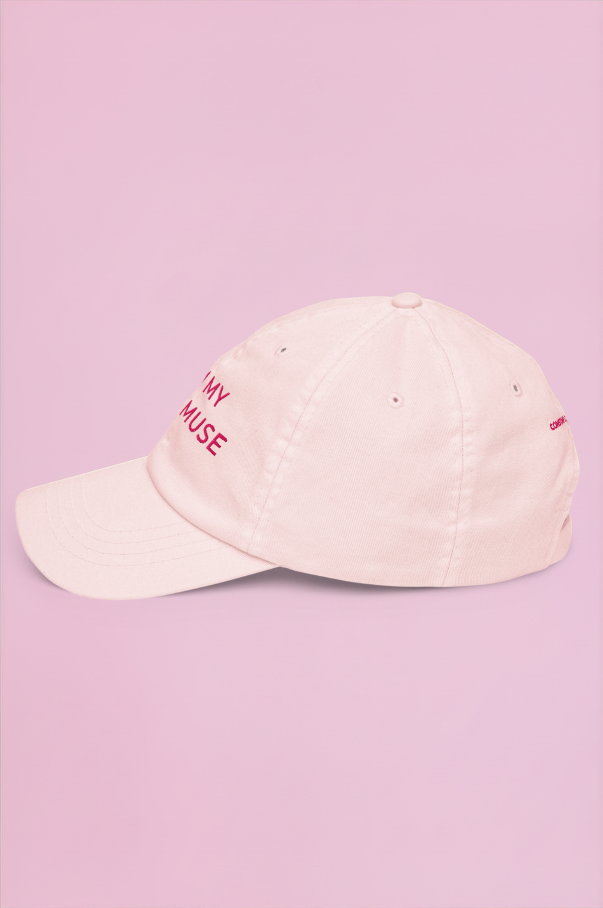 Muse Embroidered Cap - Light Pink