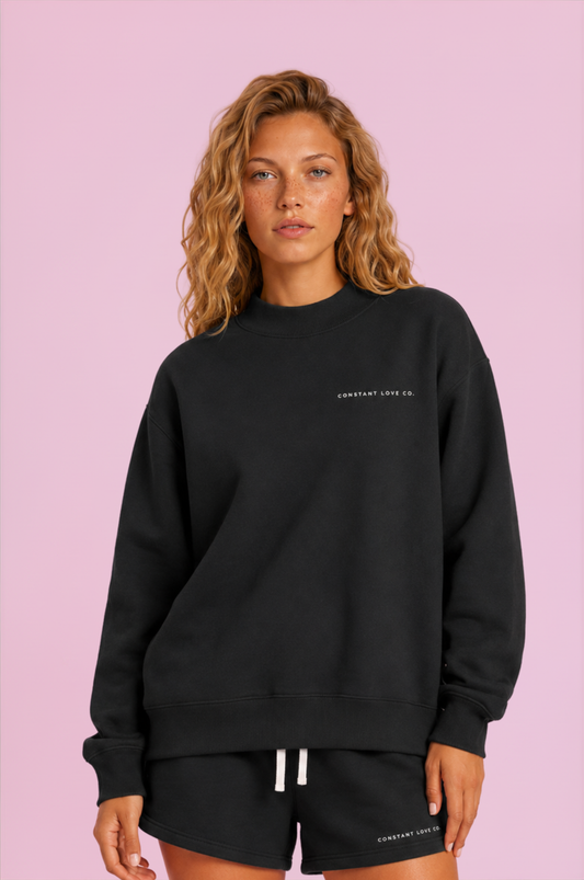 I Am My Own Muse Crew Sweatshirt - Black