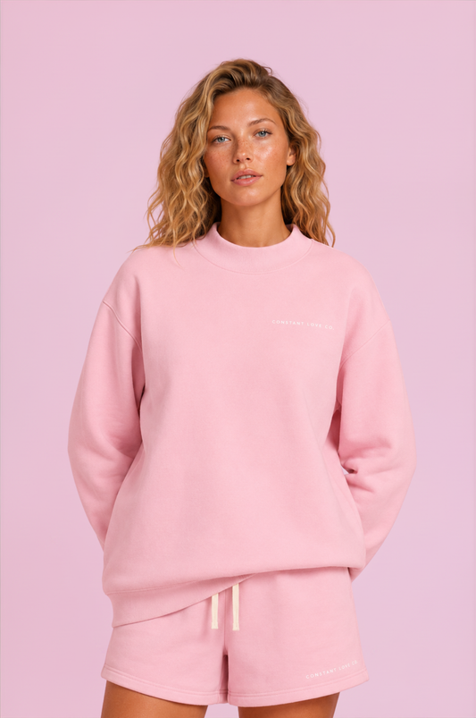 I Am My Own Muse Crew Sweatshirt - Pink