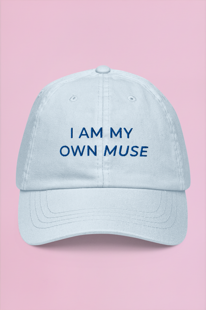Muse Embroidered Cap - Sky Blue