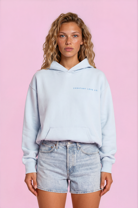 I Am My Own Muse Heavyweight Hoodie - Sky Blue