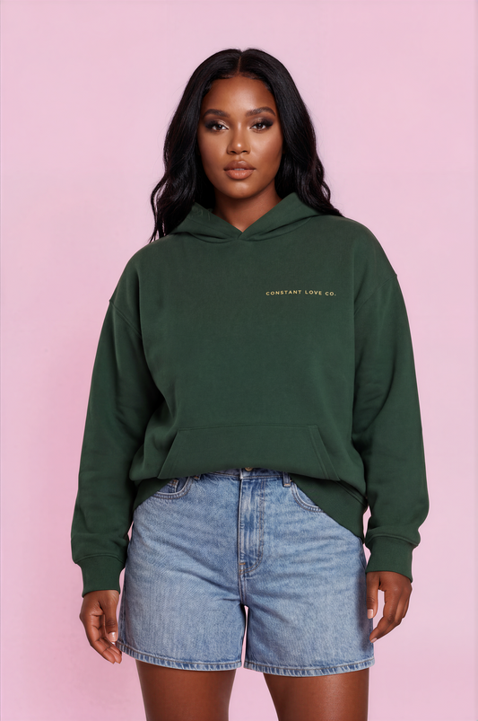 I Am My Own Muse Heavyweight Hoodie - Hunter Green