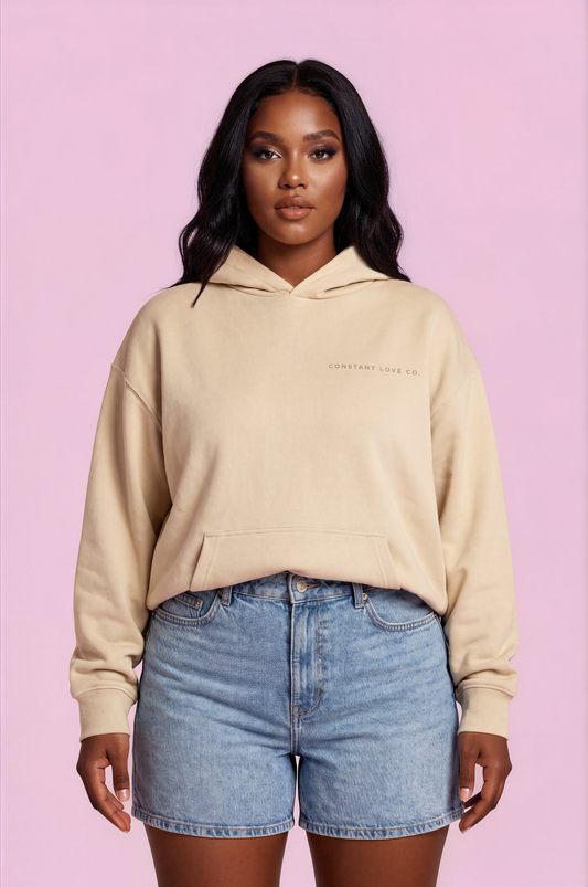 I Am My Own Muse Heavyweight Hoodie - Taupe