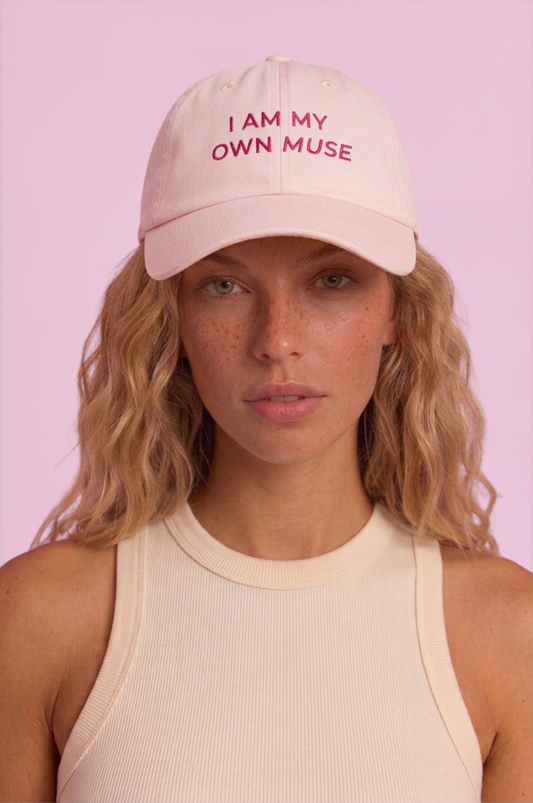 Muse Embroidered Cap - Light Pink