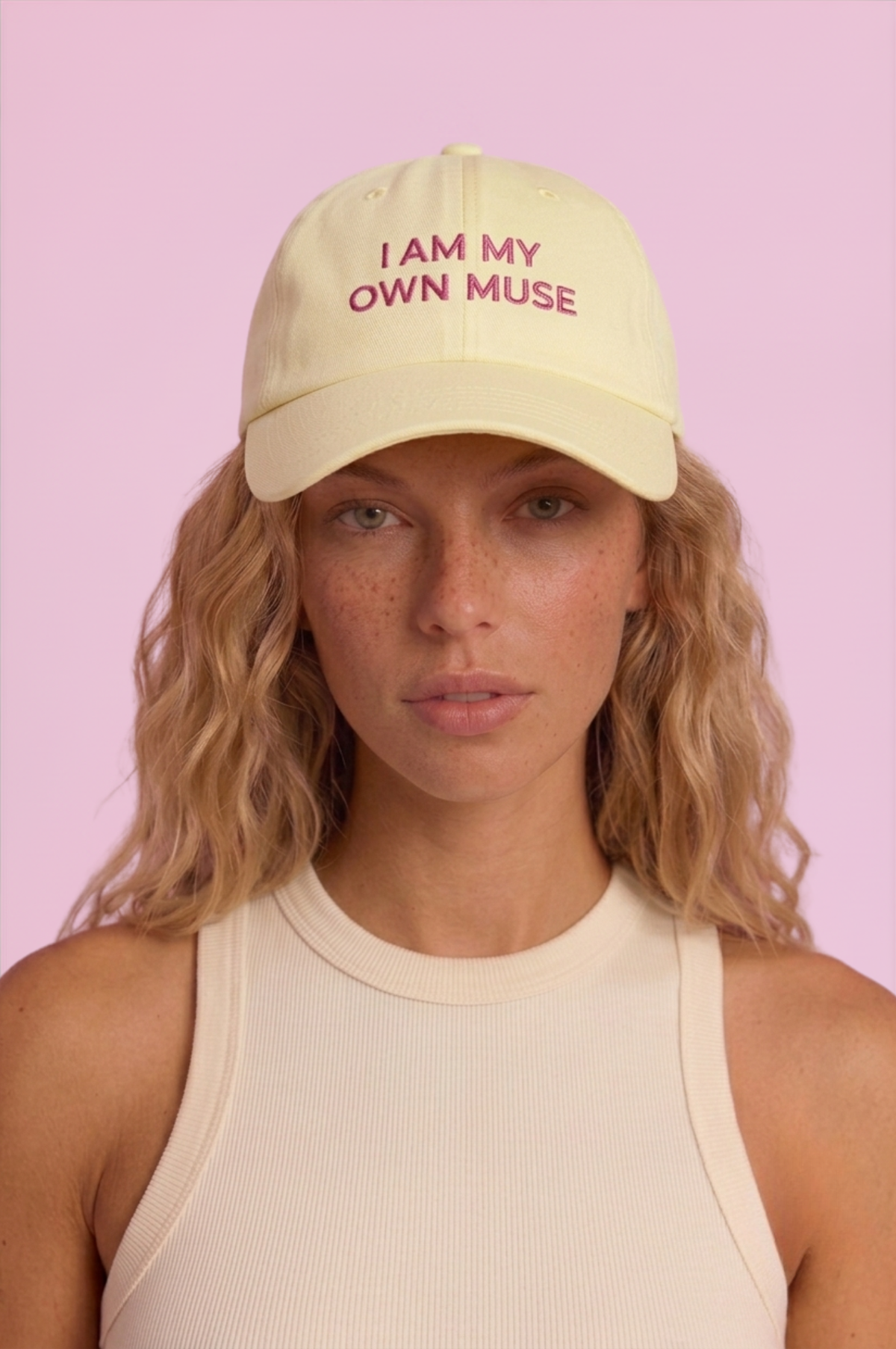 Muse Embroidered Cap - Butter