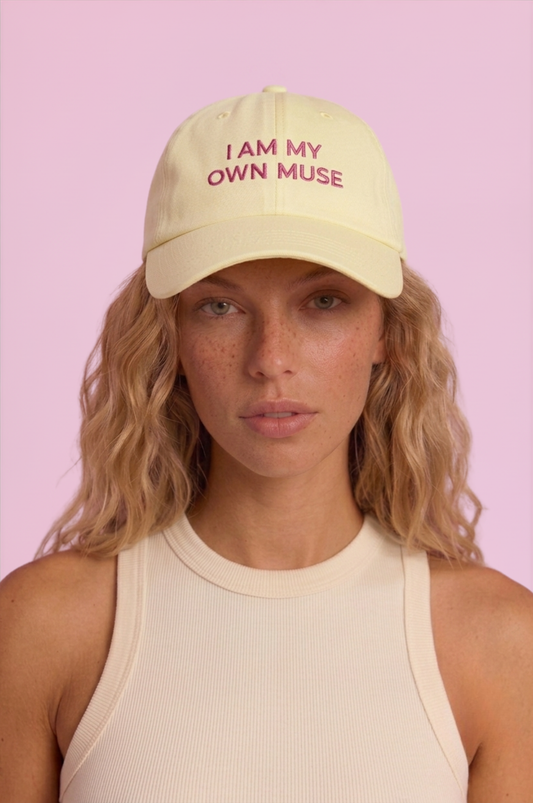 Muse Embroidered Cap - Butter